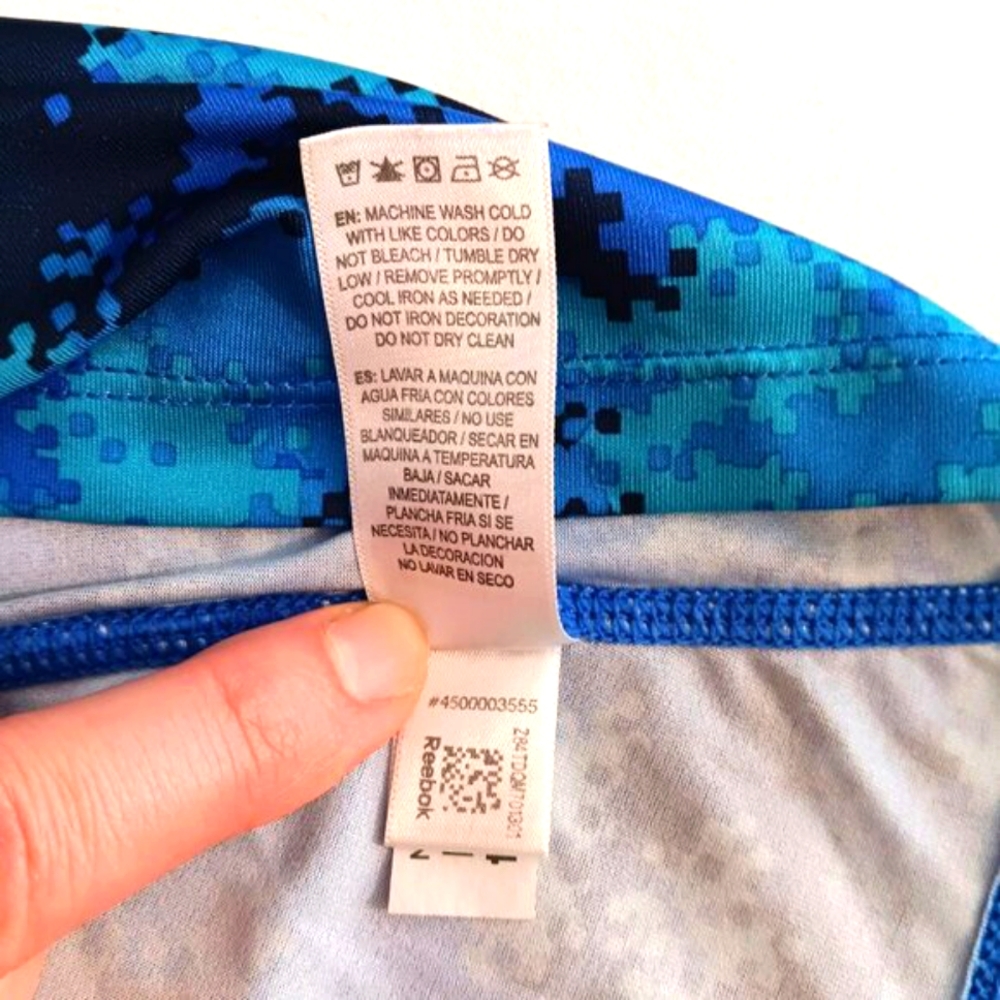 NWOT Reebok Women's Blue Black Racer Back Tank Top Activewear Size M - Picture 4 of 13